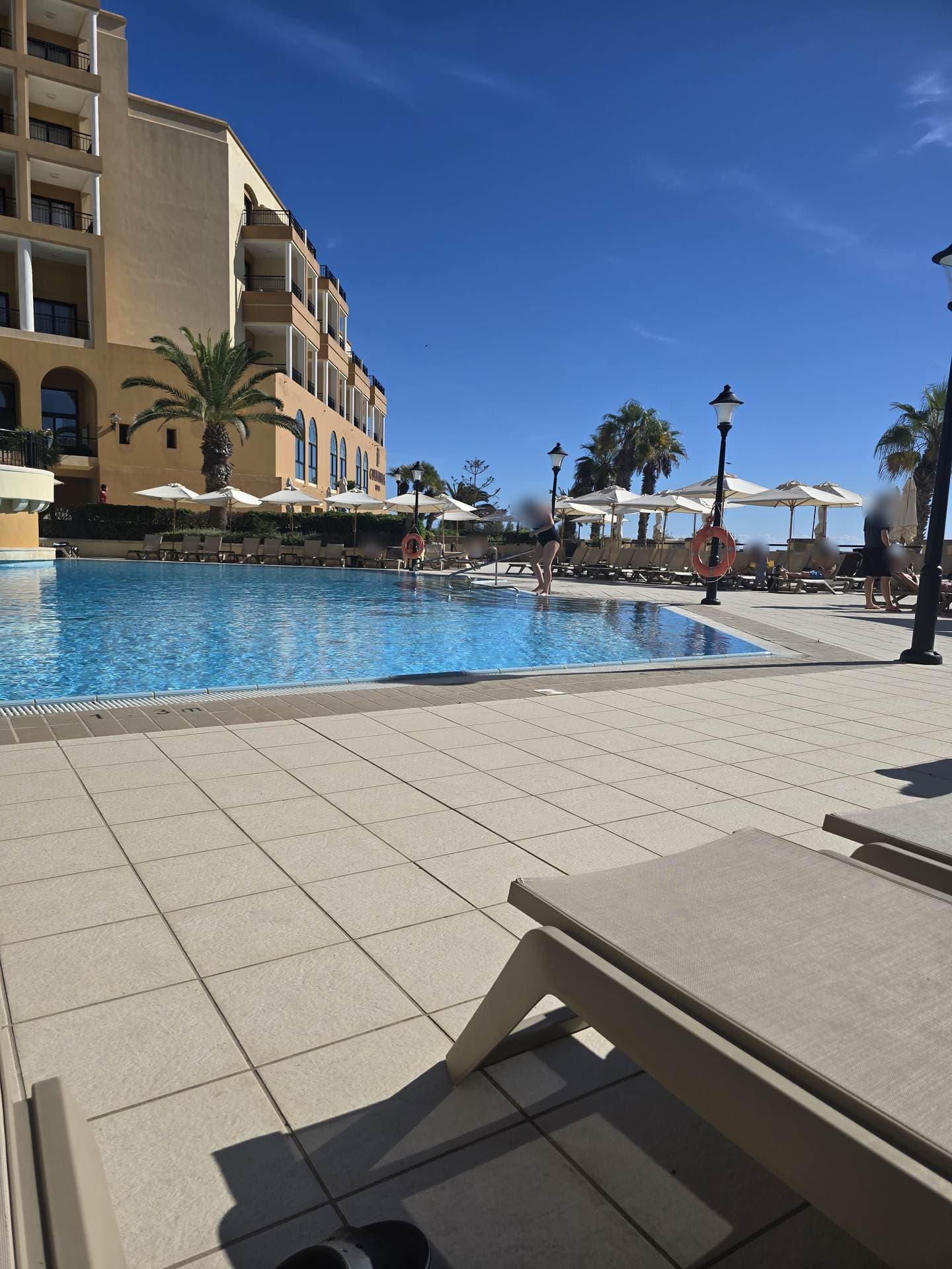Hotel pool terrace in Malta